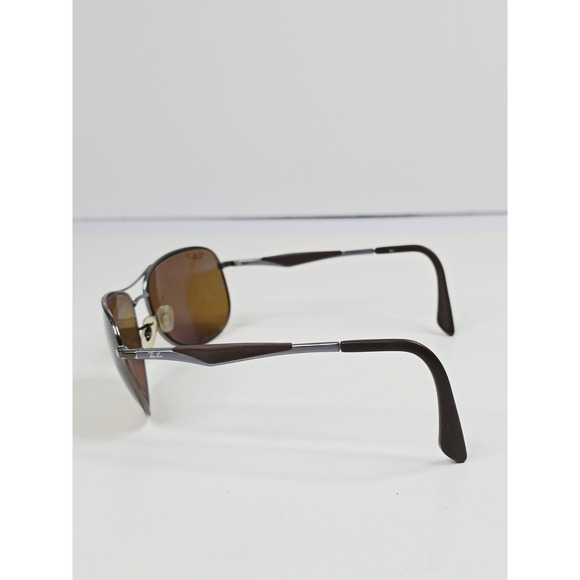 Ray-Ban Hat Cap 3519 3P Polarized Brown Aviator Mens Sunglasses With Case - Picture 5 of 12